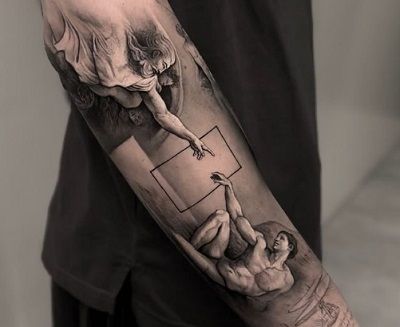 Tatuaje en el brazo realizado por Sergio Fernández