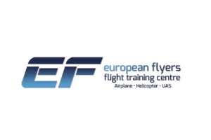 Una de las mejores escuelas de pilotos de España es European Flyers, logo